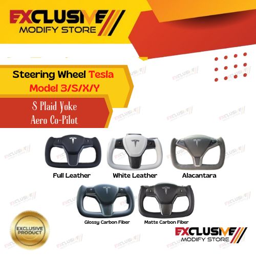 Stir s plaid yoke for Tesla Model 3/s/X/Y steering wheel Aero co-pilot Harga  10,500,000 Ringgit*Penghantaran Percuma