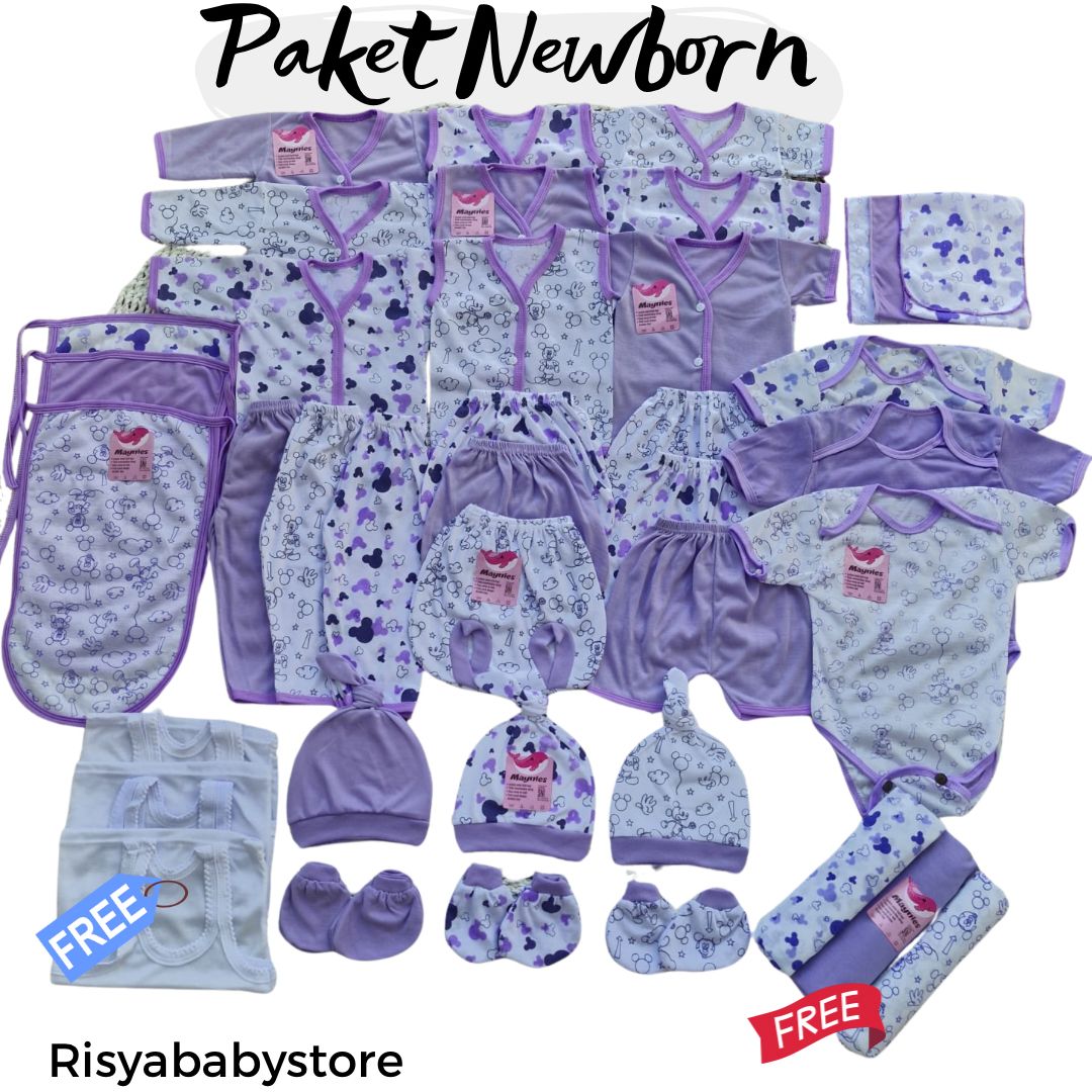Paket lahiran 42pcs baju bayi celana bayi baru lahir Setelan baju bayi lengan panjang newborn Atasan bโฆ