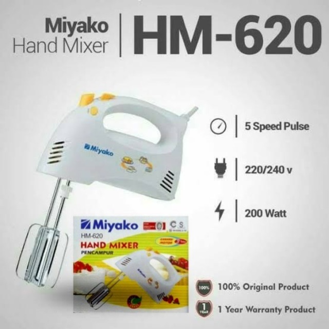 harga hand mixer miyako hm 620