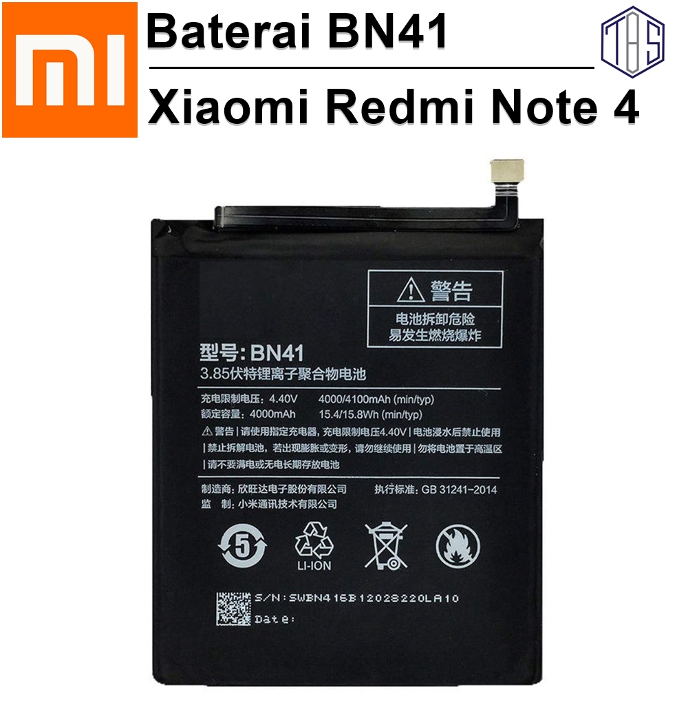 kode baterai redmi note 4 snapdragon