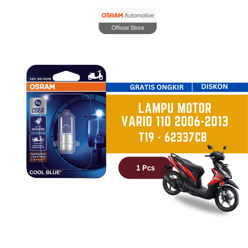 Osram Lampu Depan Motor Honda Vario 110 2006-2013 62337CB Harga 20,700 Ringgit*Penghantaran Percuma