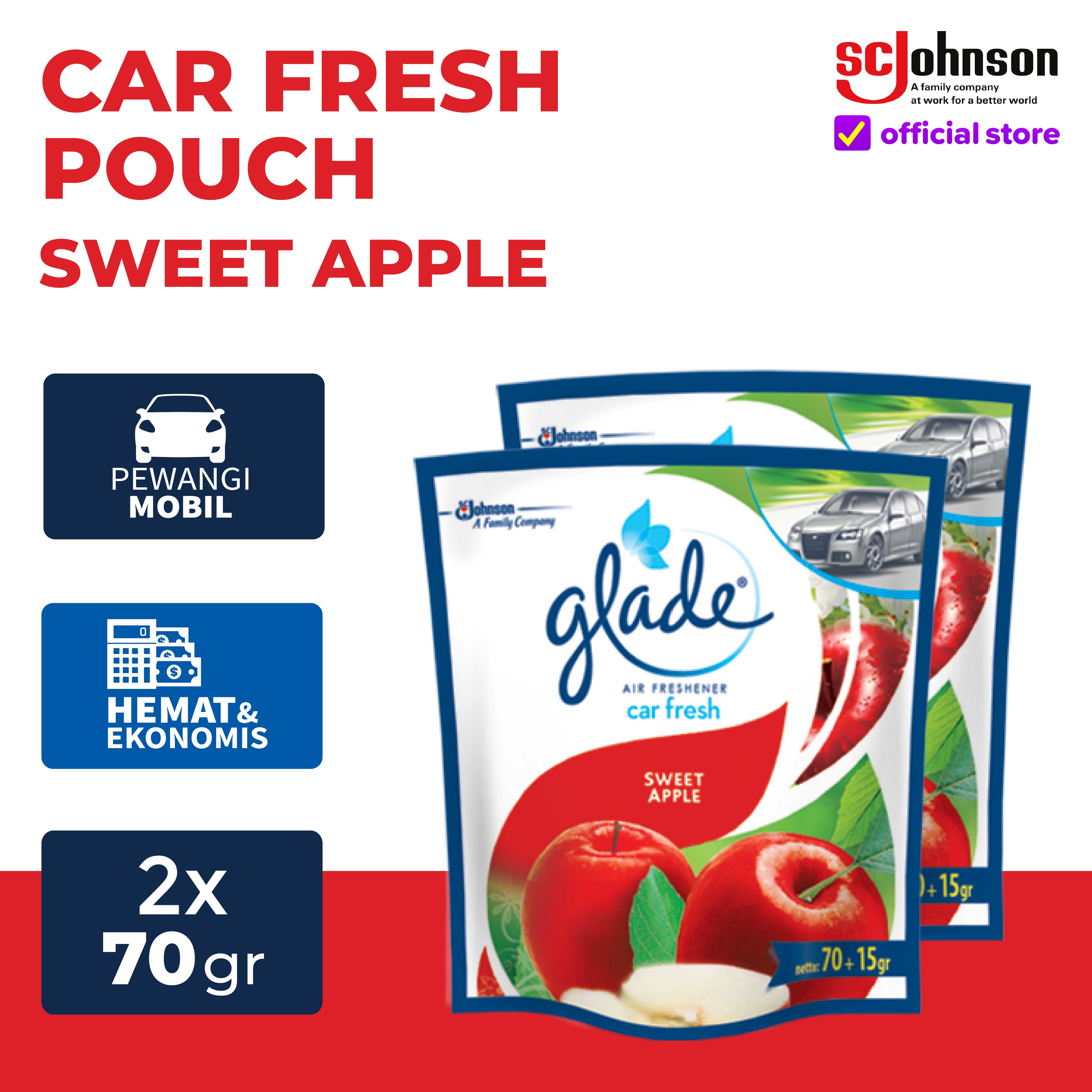 [Dapat 2pcs] Glade Car Gel Pengharum Mobil - Sweet Apple Refill 70gr Harga 23,478 rupiah*Gratis Ongkir