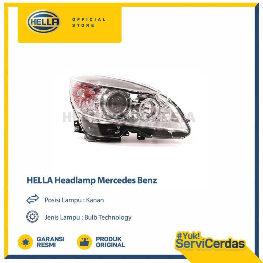 Lampu Headlamp Mobil Hella Mercedes Benz (Kanan) - Lampu Depan Mobil Giá 6,600,000 Đồng*Miễn phí vận chuyển