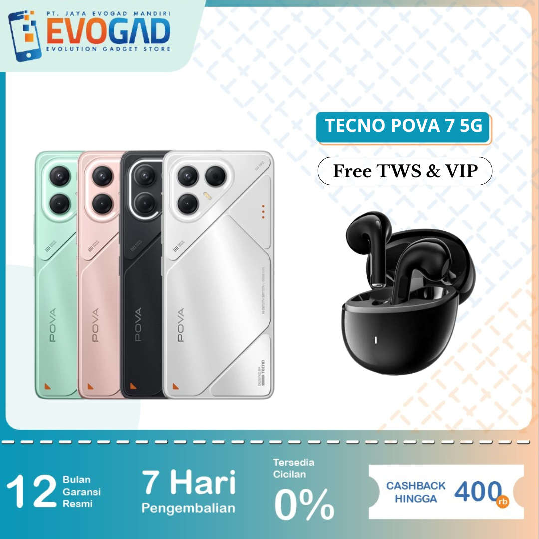 Tecno Pova 7 5g 8/128Gb & 8/256Gb Mediatek Dimensity 7300 | 6000Mah 45W Flash Charge | Tecno Indonesia Official Warranty 1 Year Harga  2,806,000 Ringgit*Penghantaran Percuma