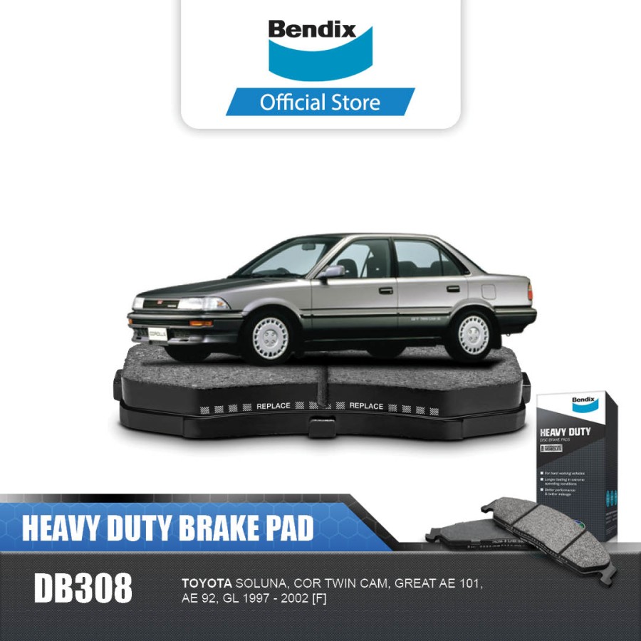 Bendix Kampas Rem Depan Brake Pad Mobil Great Ae 101 dan AE 92 - DB308HD Giá 258,900 Đồng*Miễn phí vận chuyển