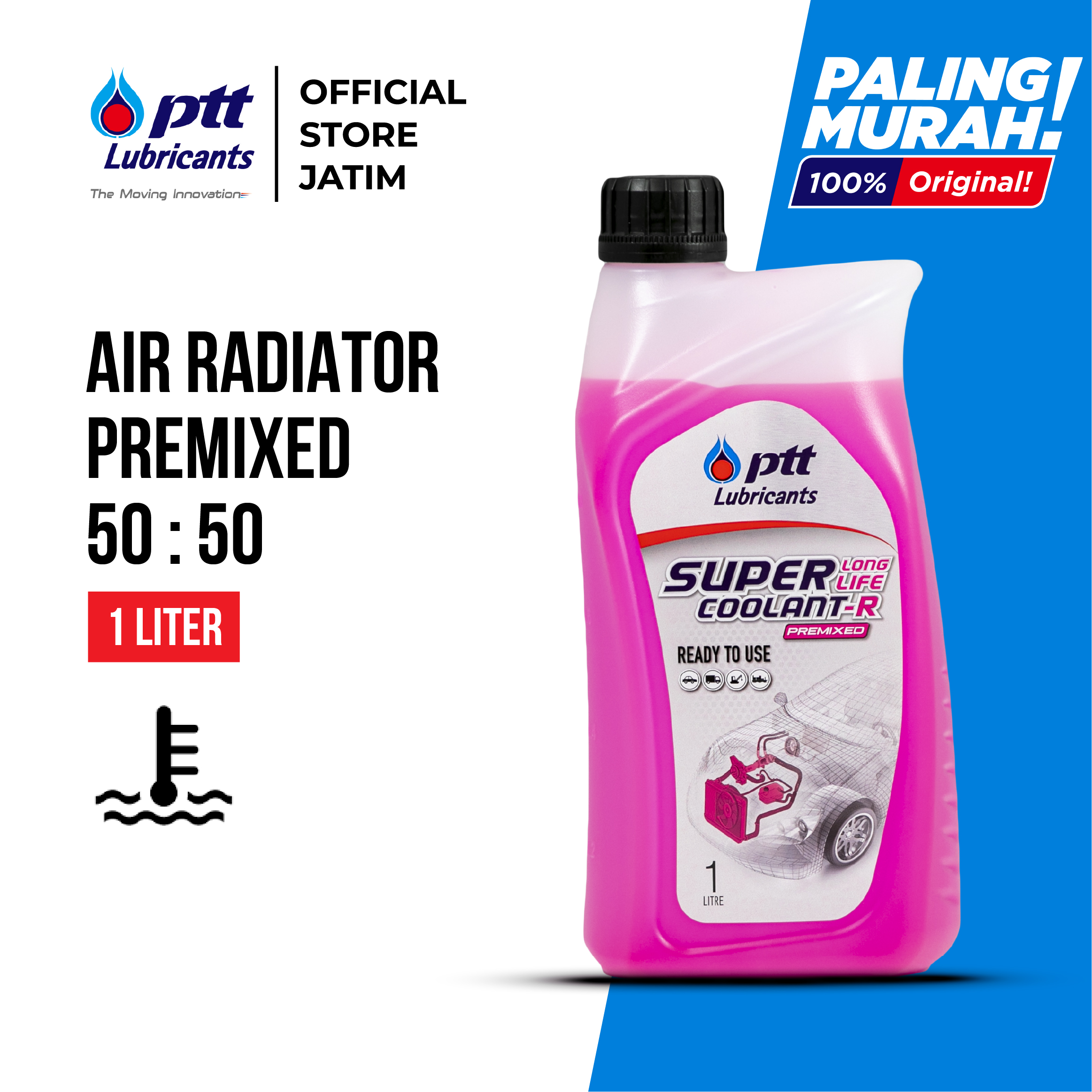 Ptt Lubricants Super Long Life Coolant-R Premixed 50:50 [1L] Harga 83,000 rupiah*Gratis Ongkir