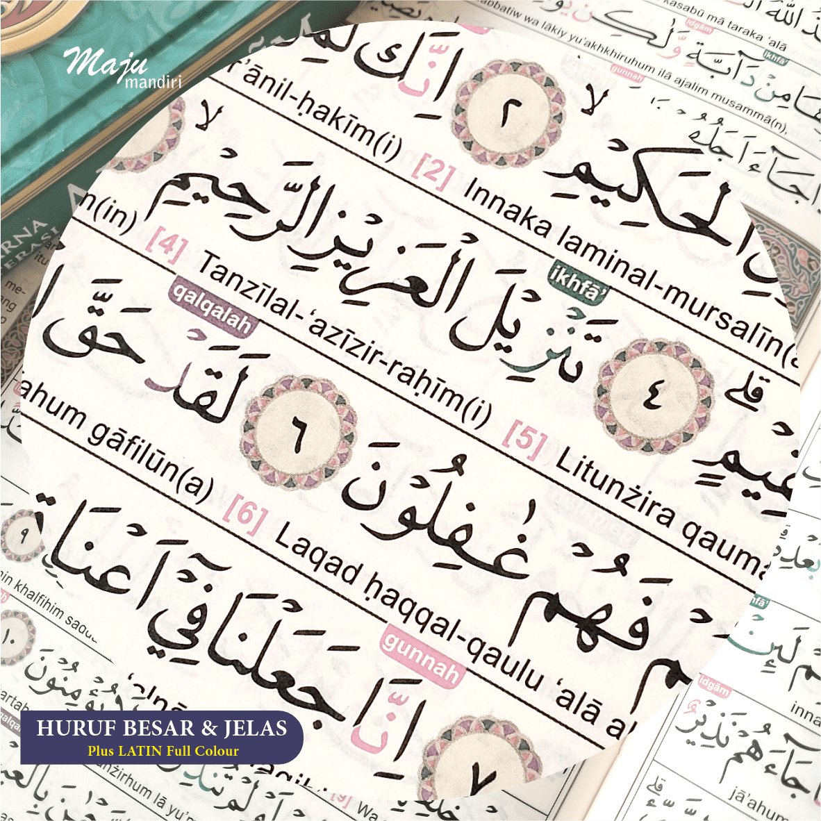 Majuma Al-Quran Besar Al-Karim A4 Latin Translation Tajwid Line Size Jumbo Alfath Maju Mandiri Sukamaju