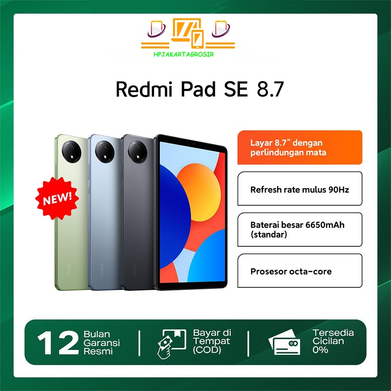 Xiaomi Redmi Pad Se 8.7 (4/128Gb) | 8.7" Screen | 90 Hz | 6650Mah Battery | Octa-Core Giá 1,590,000 Đồng*Miễn phí vận chuyển