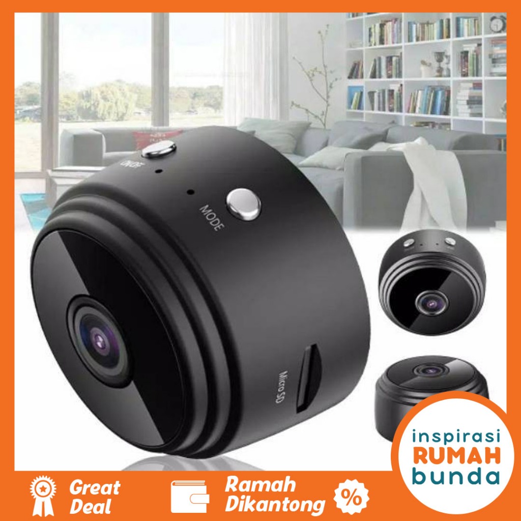 Kamera CCTV Mini Tersembunyi Wireless Wifi Jarak Jauh Lewat HP V380 Kecil Smart Tanpa Kabel - Merek Hanatha Harga 50,582 rupiah*Gratis Ongkir