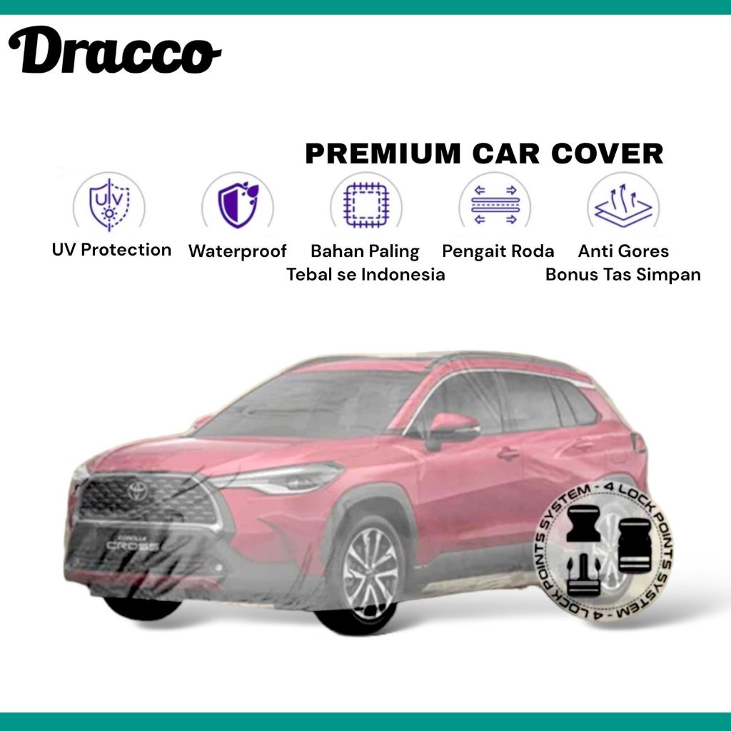 DRACCO sarung mobil toyota corolla cross transparan tebal waterproof premium car cover toyota cross Harga 168,000 rupiah*Gratis Ongkir
