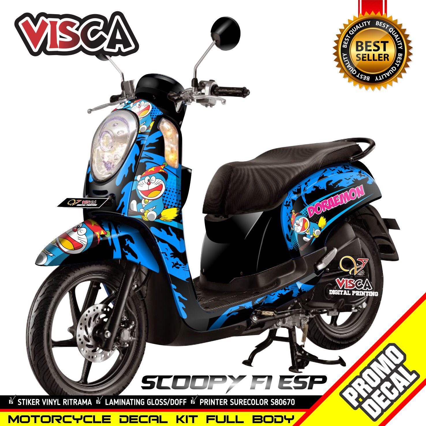 Decal Scoopy Fi Full Body 2015 2016 Stiker Scoopy Fi Full Body 2015 2016 Doraemon Type 2 Lazada Indonesia