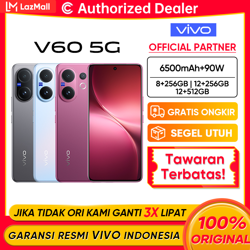 Vivo V60 5g (8/256Gb)(12/256Gb)(12/512Gb) - Nfc, Qualcomm Snapdragon 7 Gen 4, Official Warranty Harga  6,999,000 Ringgit*Penghantaran Percuma