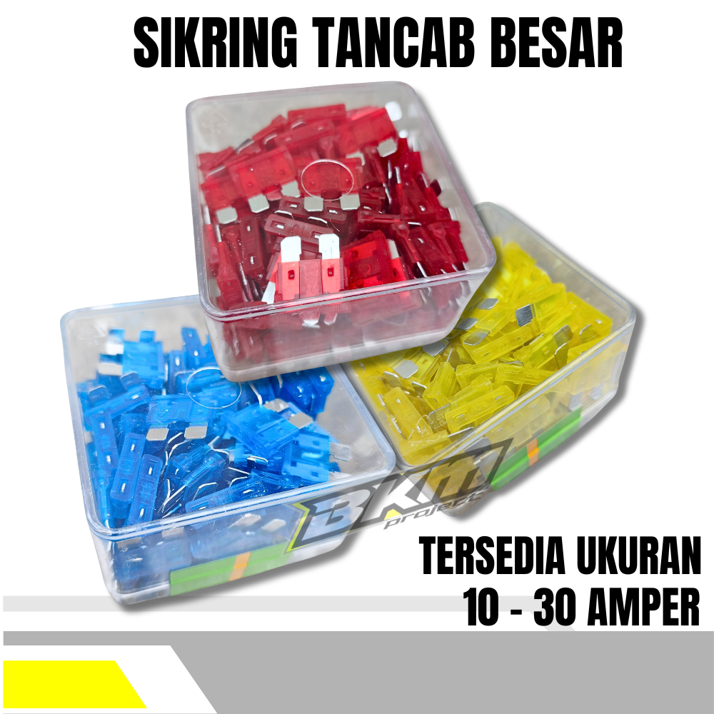 Wholesale Price 100Pcs) Large Plug-In Fuse 10A 15A 20A 25A Fuse Standard Dx Std Large Plug-In Fuse Harga 35,000 rupiah*Gratis Ongkir