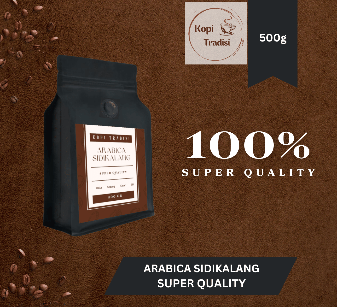 Sidikalang Super Arabica Coffee 500 Gr Fresh Roasted | Premium Quality
