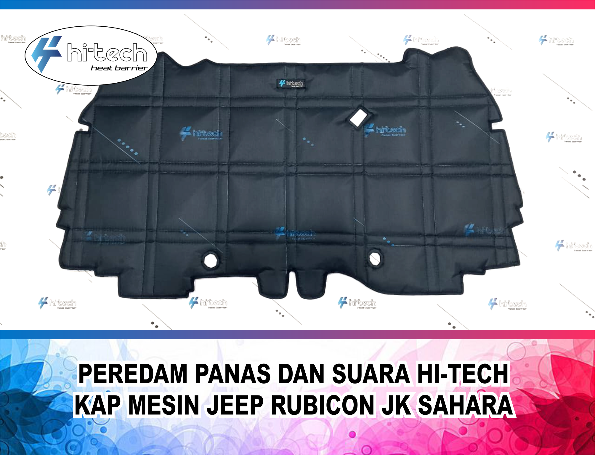 Heat Insulation & sound Hood hi-tech Jeep Rubicon JK Sahara-plug and play Harga 545,000 rupiah*Gratis Ongkir