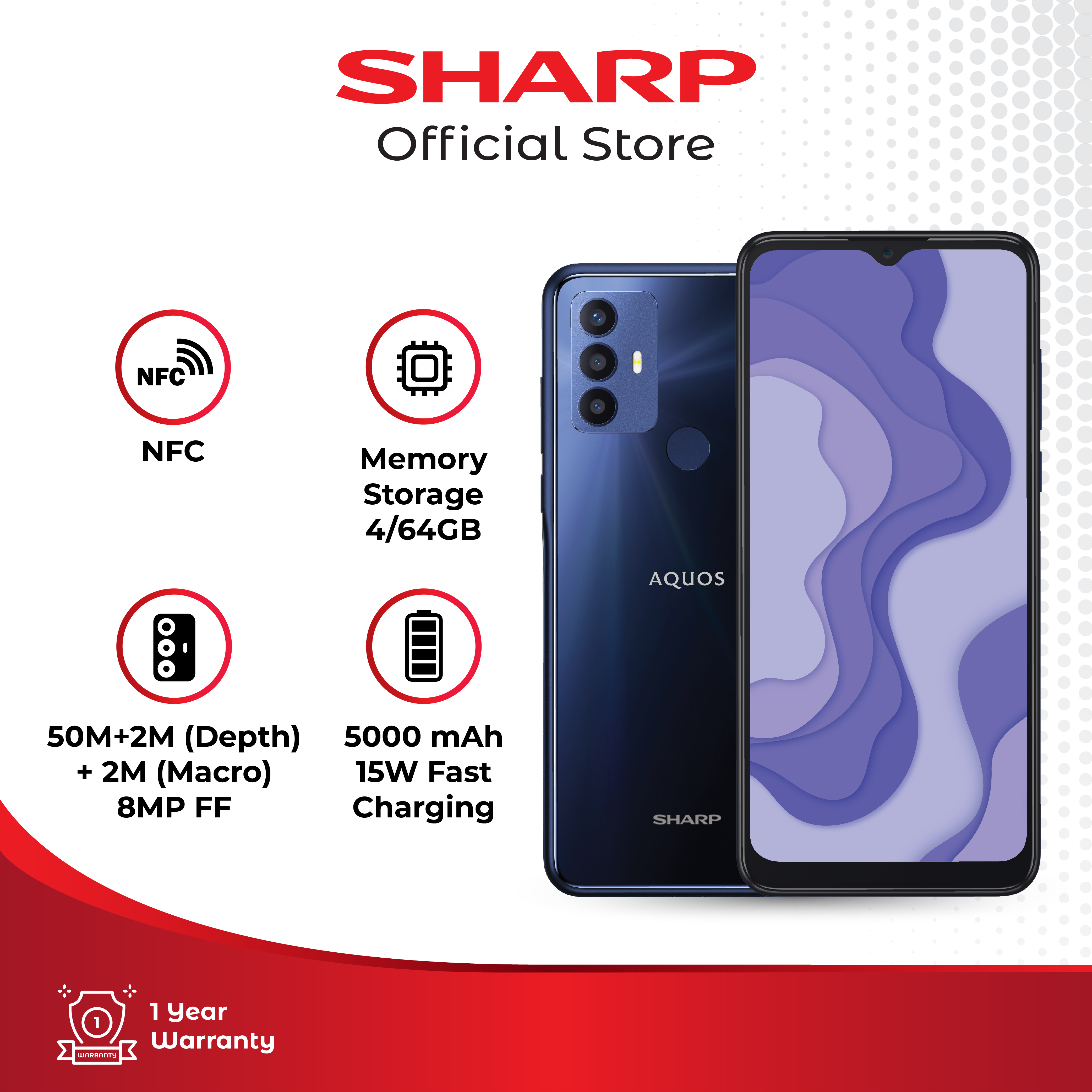 Sharp Aquos V6 Plus Android Smartphone SH-C04 Harga 1,990,000 rupiah*Gratis Ongkir