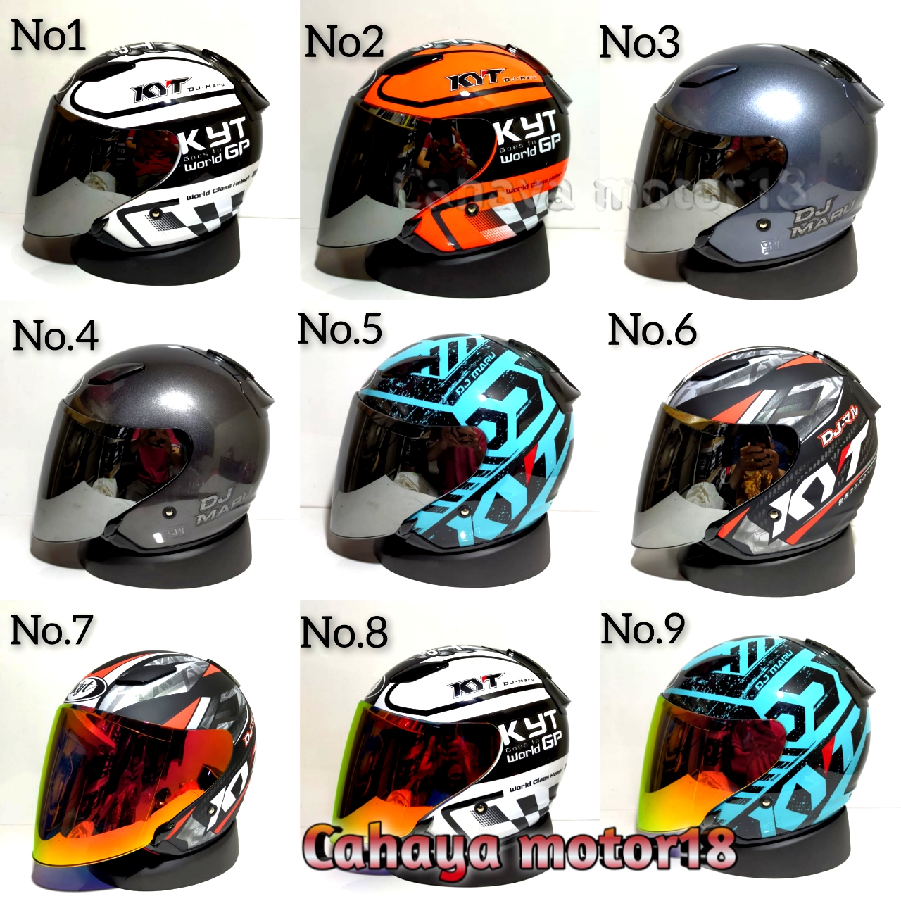 HELM KYT DJ MARU FLAT VISOR IRIDIUM Harga  550,000 Ringgit*Penghantaran Percuma