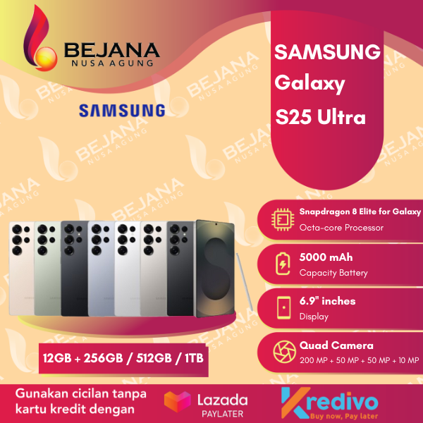 Samsung Galaxy S25 Ultra ( Ram 12GB + Rom 256GB ) | ( Ram 12GB + Rom 512GB ) | ( Ram 12GB + Rom 1TB ) Garansi Resmi Harga 20,999,000 rupiah*Gratis Ongkir