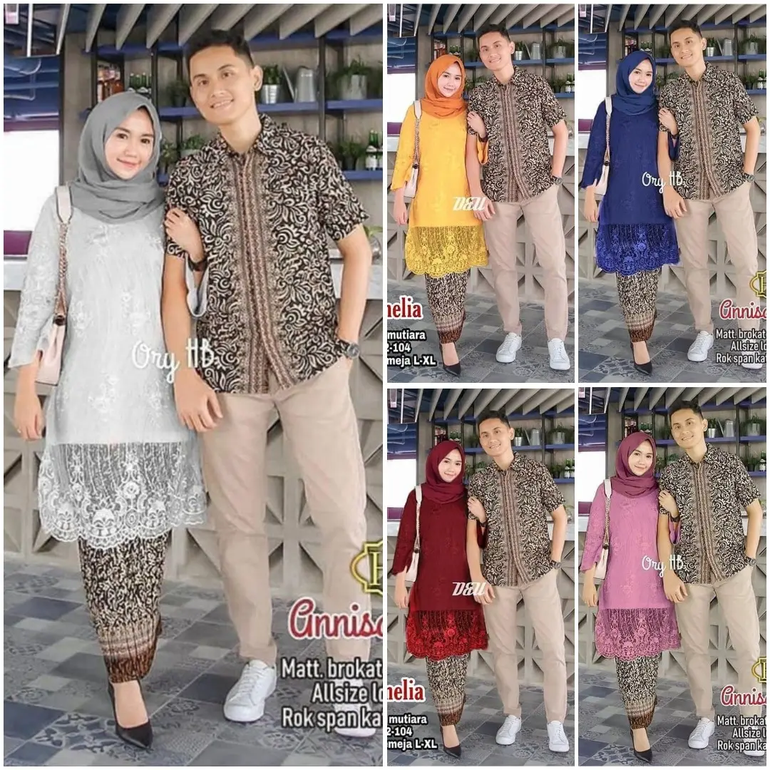 Cod Batik Couple Baju Kebaya Couple Baju Gamis Batik Couple Kebaya Modern Couple Baju Muslim Terbaru Batik Couple Keluarga Batik Sarimbit Baju Muslim Wanita Terbaru Kebaya Brokat Modern Lazada Indonesia