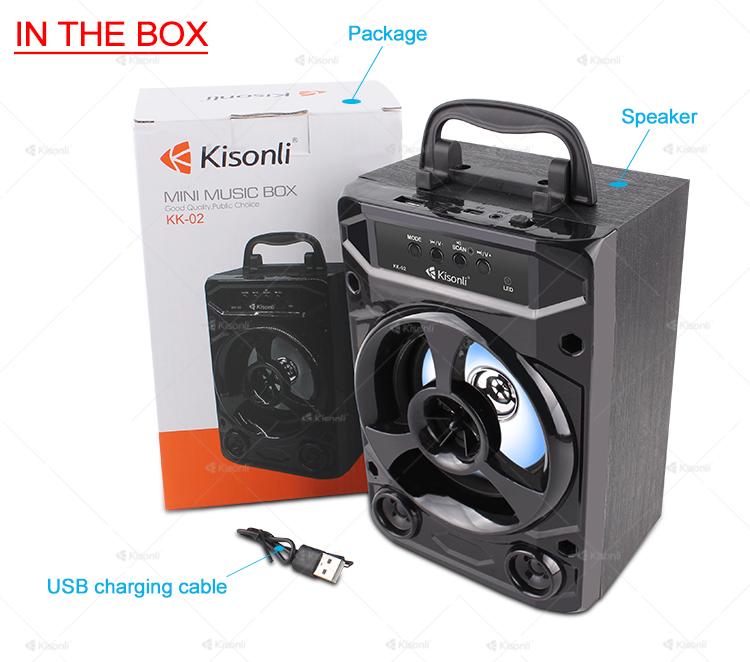 Kisonli KK-02 Speaker Wireless Bluetooth Speaker with LED Light with Phone Holder Option on Top 15 8b469d553f1be240d114ca76d9653788