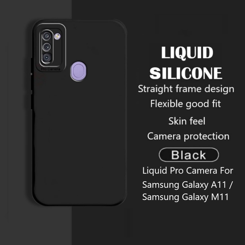 Softcase Black Matte Case Samsung A11 Case Samsung M11 Silikon