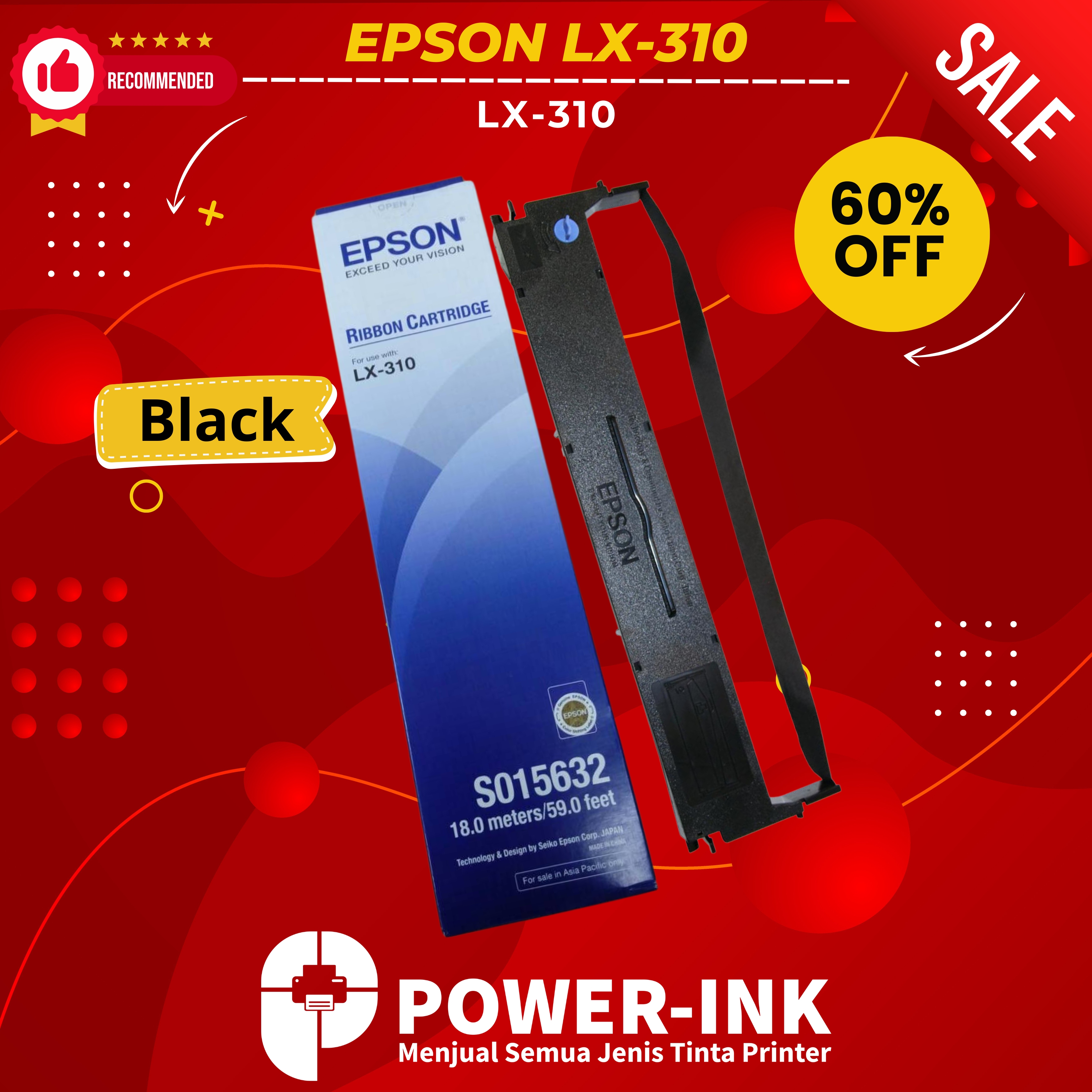 EPSON LX-310 RIBBON Harga 35,000 rupiah*Gratis Ongkir