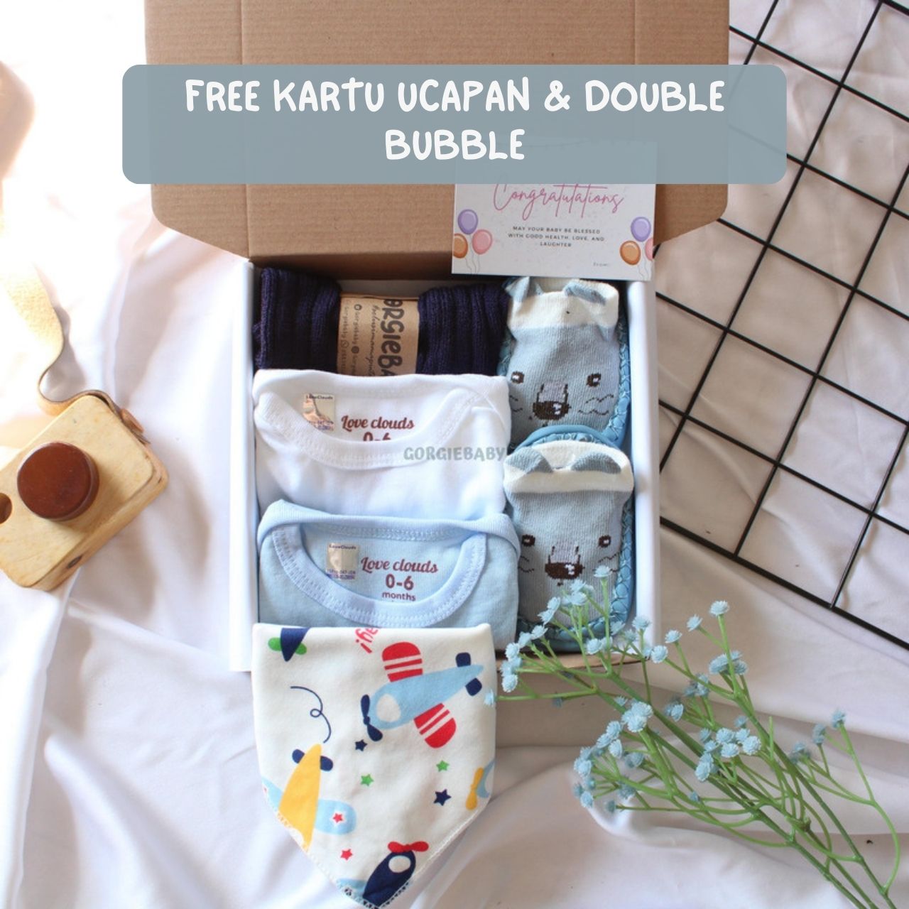 Baby Hampers Set 2 - Baby Hampers Premium Kado New Born Kado Bayi Paket Hampers Bayi GORGIEBABY