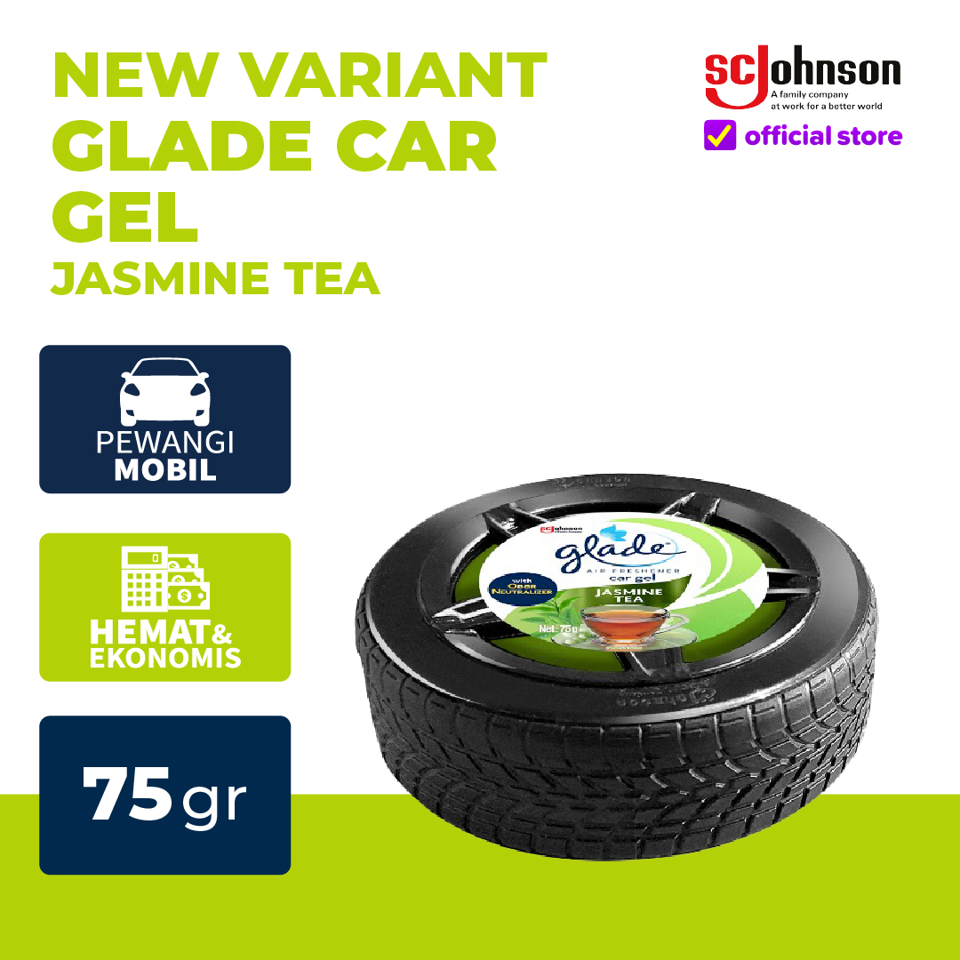 Glade Car Gel - Jasmine Tea 75Gr Harga 19,565 rupiah*Gratis Ongkir