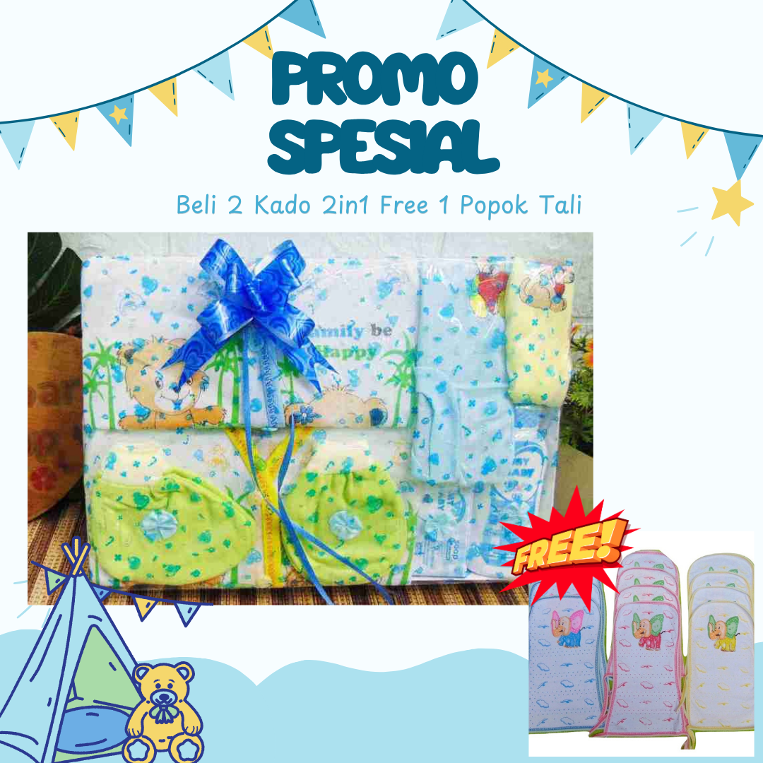 [BELI 2 GRATIS 1 POPOK TALI] kembarshop [MURAH BANGET!] Hampers Kado Lahiran Bayi Newborn 2in1 Parcel…