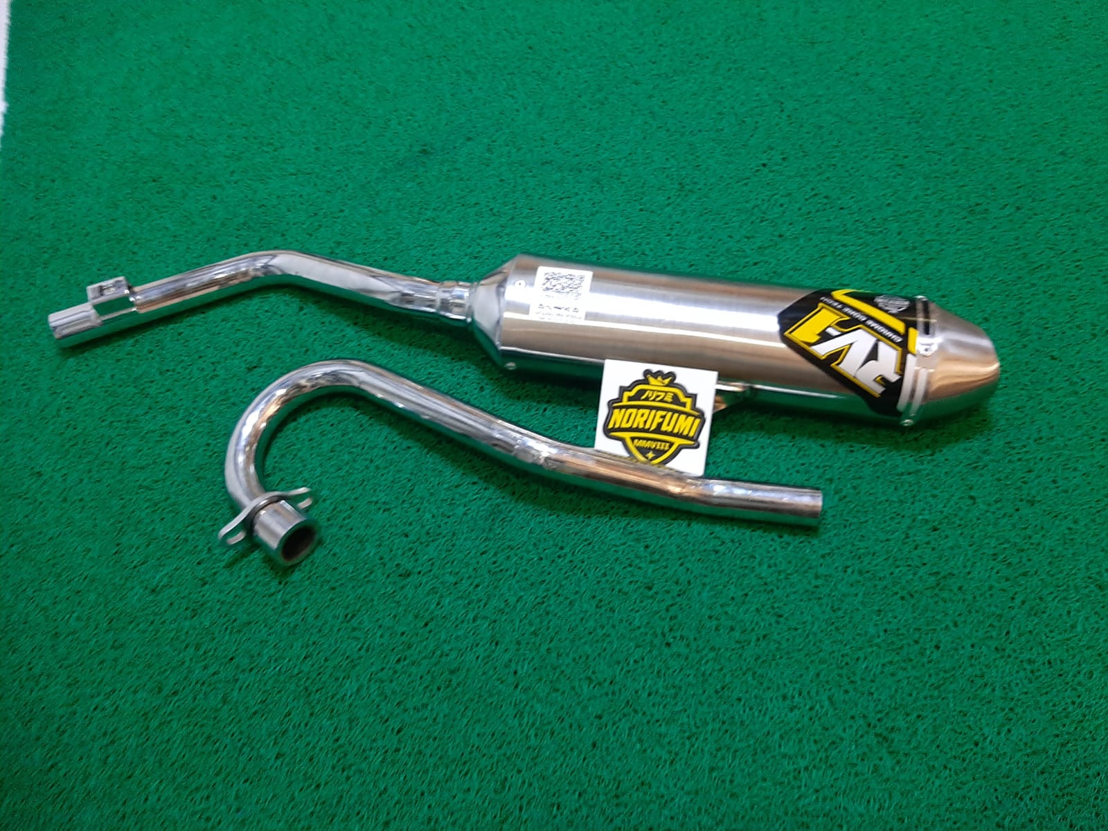 Knalpot Norifumi RV1 N4 PNP Kawasaki KLX dan Honda CRF 150 Original Product Barcode Tembus Harga 675,000 rupiah*Gratis Ongkir