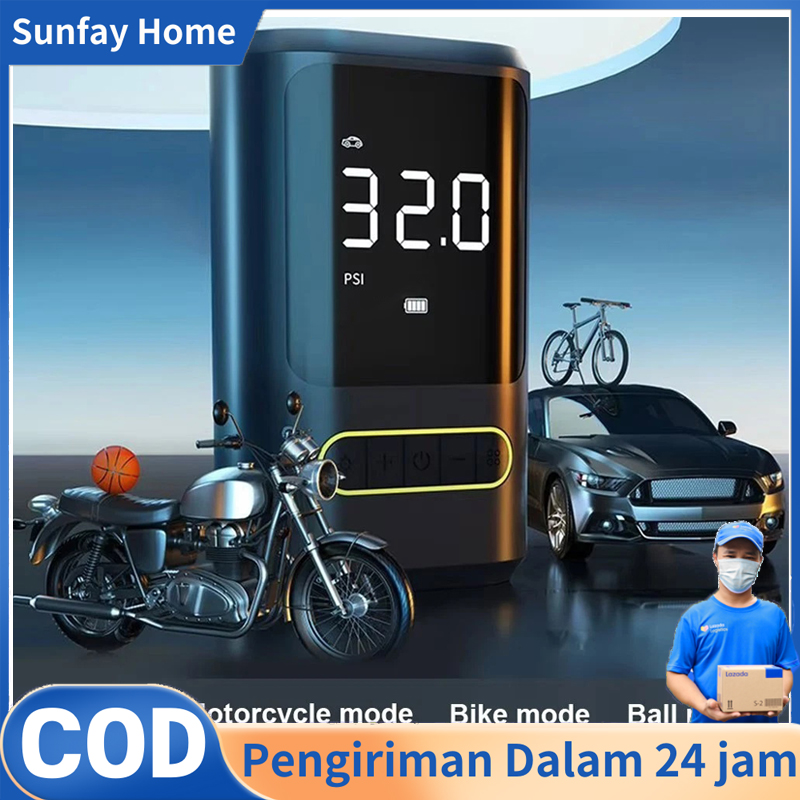Basketball Bicycle Tire Pump Motorcycle and Car Electric Air Pump Car Air Pump Tire Inflator Portable Mini Electric Air Pump Harga 245,000 rupiah*Gratis Ongkir
