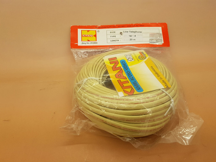 Kabel LINE Telpon 10 m + Jack RJ 11 Telepon Telfon Cable 10m Harga 43,150 rupiah*Gratis Ongkir