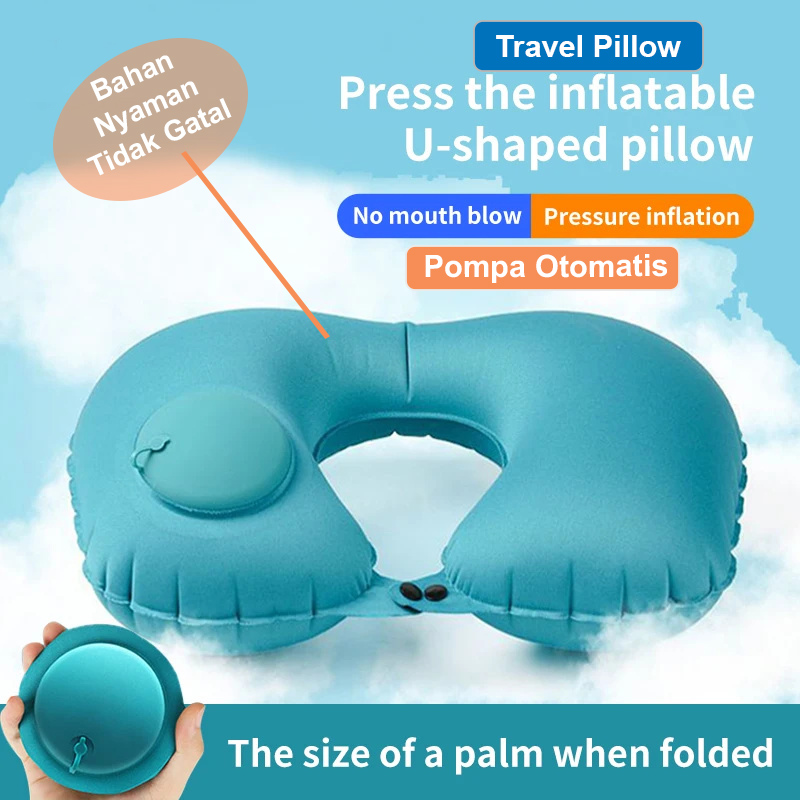 Auto Travel Car Neck Pillow Comfortable Soft U Shape Travel Portable Air Pillow Harga 14,365 rupiah*Gratis Ongkir