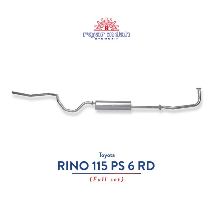 Knalpot Mobil Toyota RINO 115 6RD Full Set (l Pipe + Muffler + Exhaust Pipe) Harga 1,662,515 rupiah*Gratis Ongkir