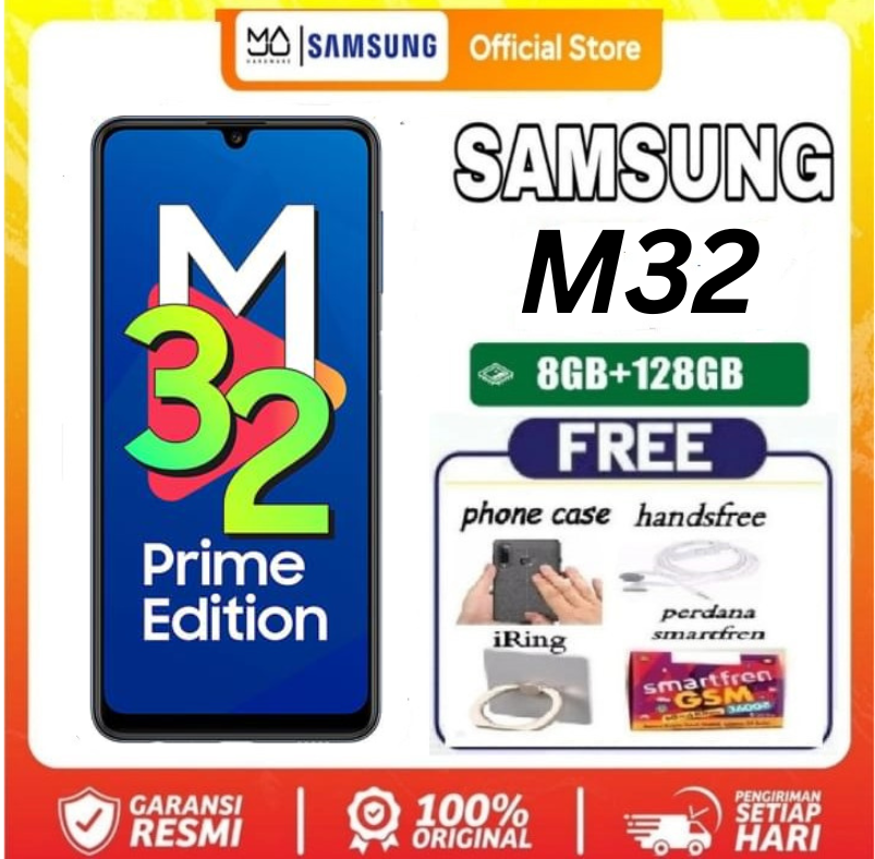 Samsung Galaxy M32 8/128 GB 6/128 GB Type Super AMOLED, 90Hz, - Bergaransi Harga 1,850,000 rupiah*Gratis Ongkir