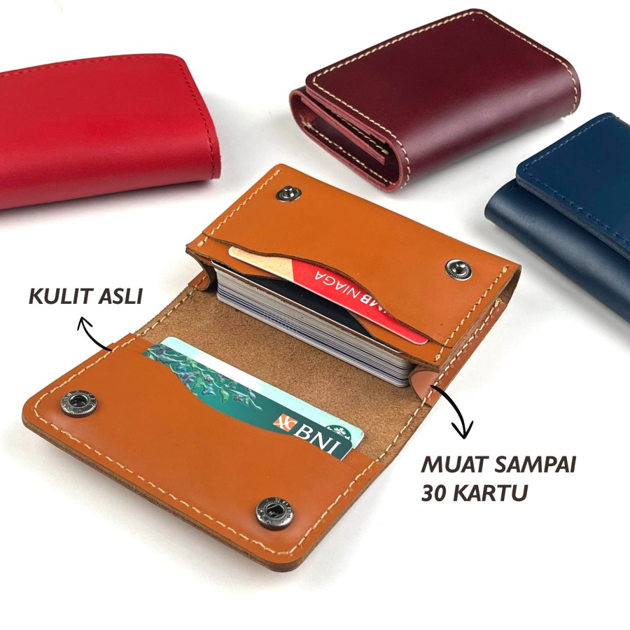 Dompet kartu muat banyak unik dan simpel kulit sapi