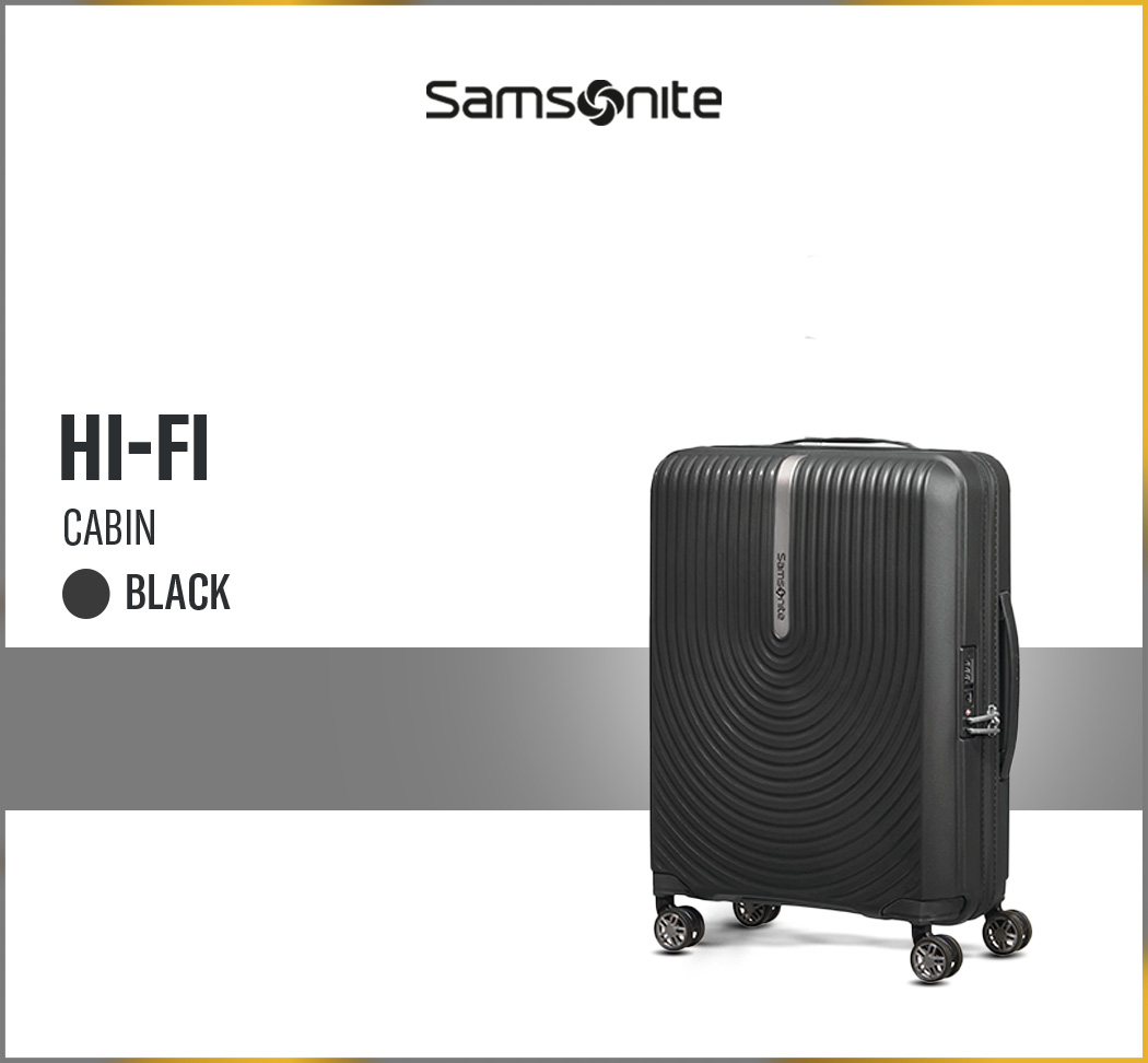 Samsonite Koper Hardcase Hi-Fi Cabin 20 inch Black Lazada