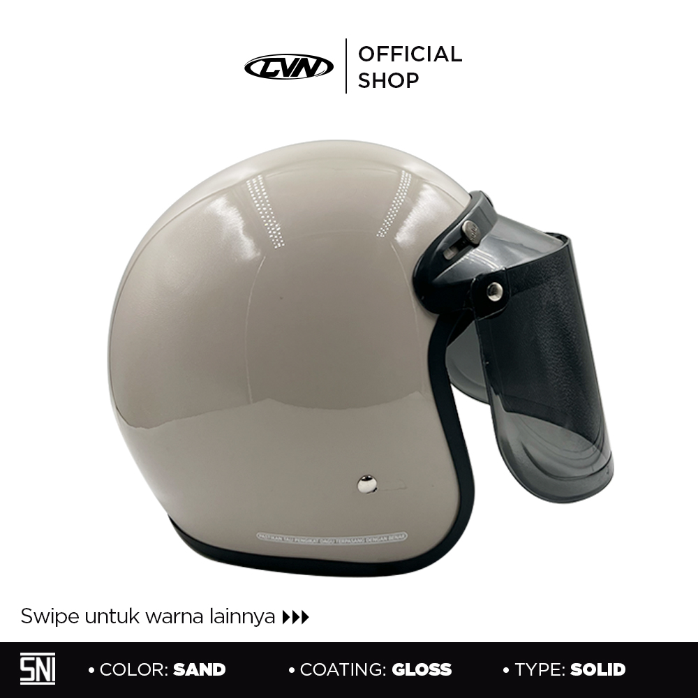 CVN - Helm Bogo Polos Warna Unik Lucu / Helm Retro Dewasa SNI Harga 82,500 rupiah*Gratis Ongkir