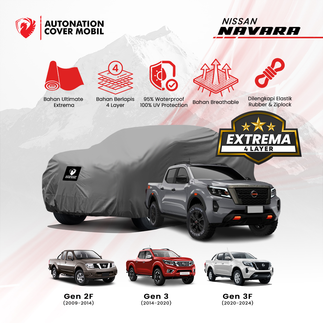 Autonation Garage - Cover Mobil Nissan Navara Extrema 4 Layer Harga 1,265,000 rupiah*Gratis Ongkir
