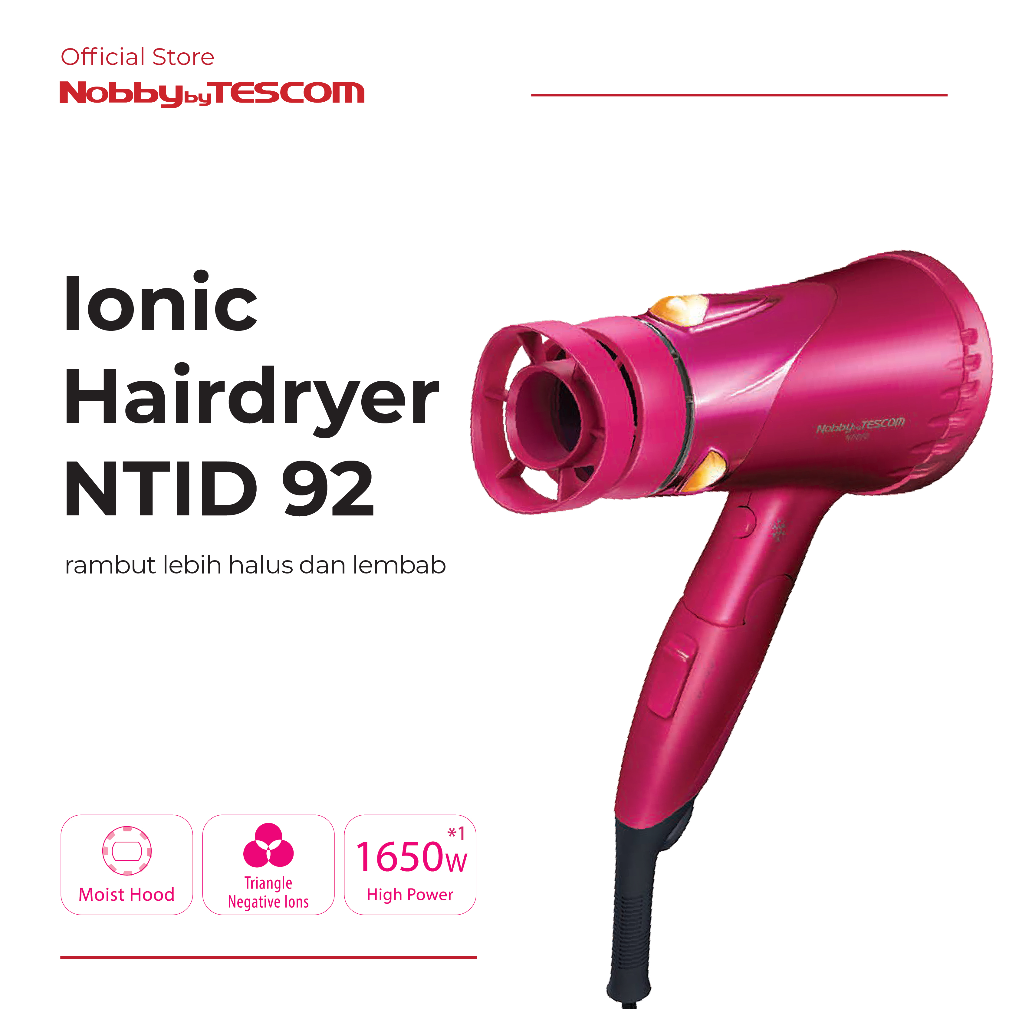 Tescom Ion Hair Dryer NTID 92 / Pengering Rambut Hairdryer Hairdrayer Dryers