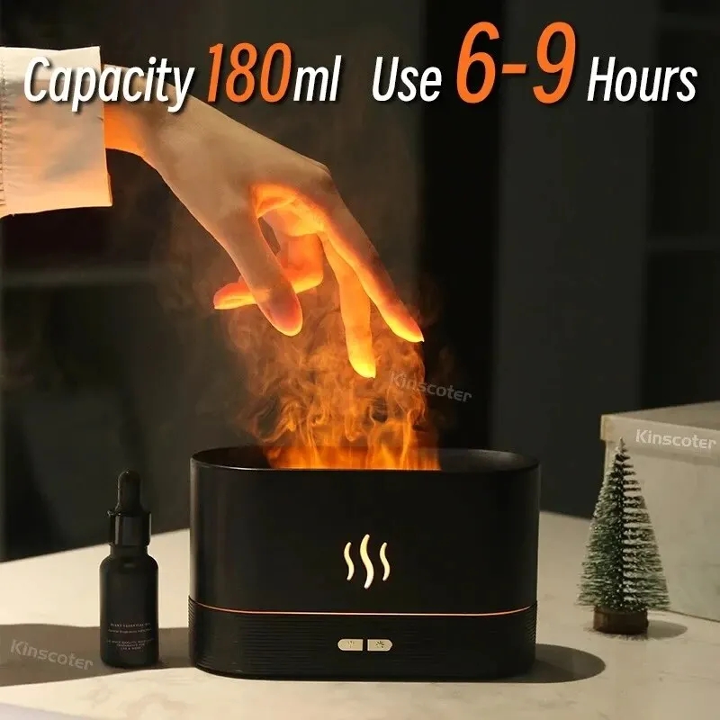 Fayer Fire Aroma Diffuser Ultrasonic Air Humidifier Alat Pengharum Ruangan Rumah Kamar