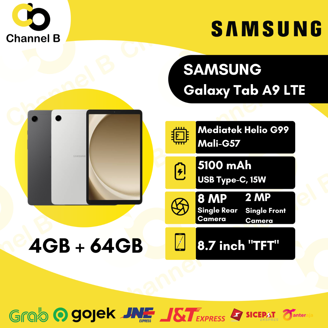 Samsung Galaxy Tab A9 LTE / Tablet [ Ram 4GB / Rom 64GB ] - Garansi Resmi Harga  2,249,000 Ringgit*Penghantaran Percuma