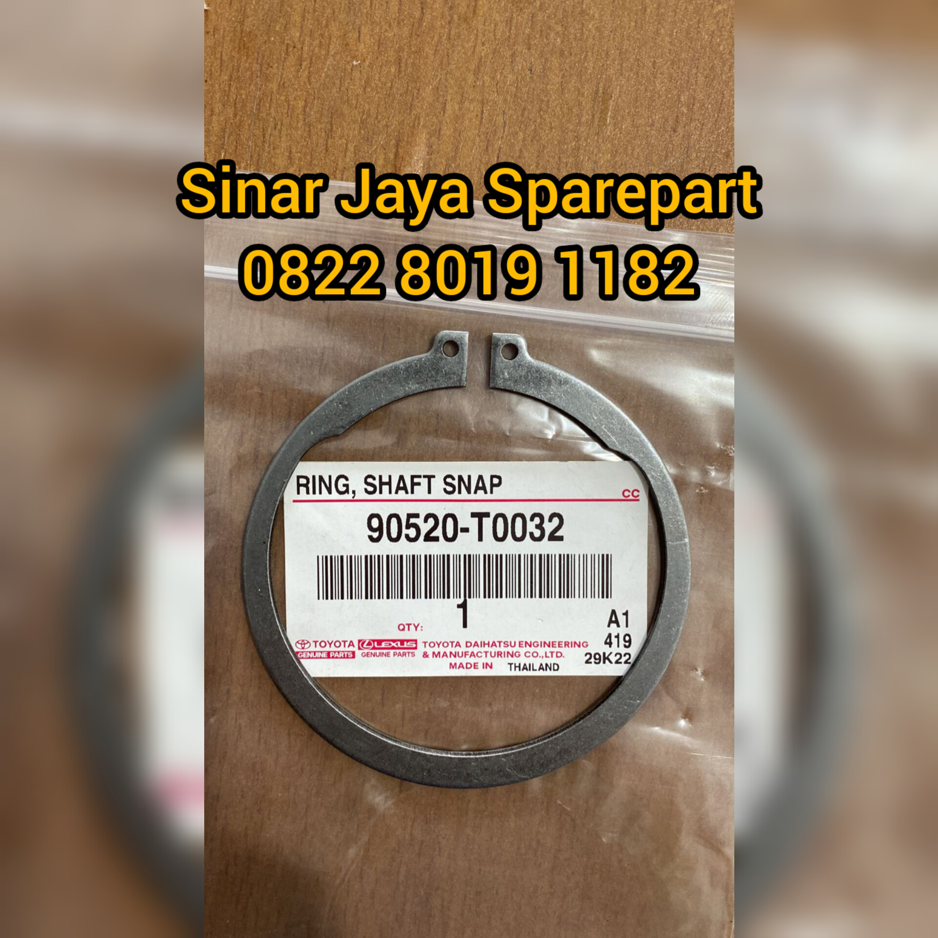 Snap Ring Shaft Hilux 3.0cc 2.5cc Fortuner 2.5cc Innova 2.5cc Original 90520-T0032 Harga 125,000 rupiah*Gratis Ongkir