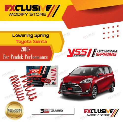 YSS lowering spring kit Toyota Sieni (2016 +) original Thailand performance per Pendek Harga 3,000,000 rupiah*Gratis Ongkir