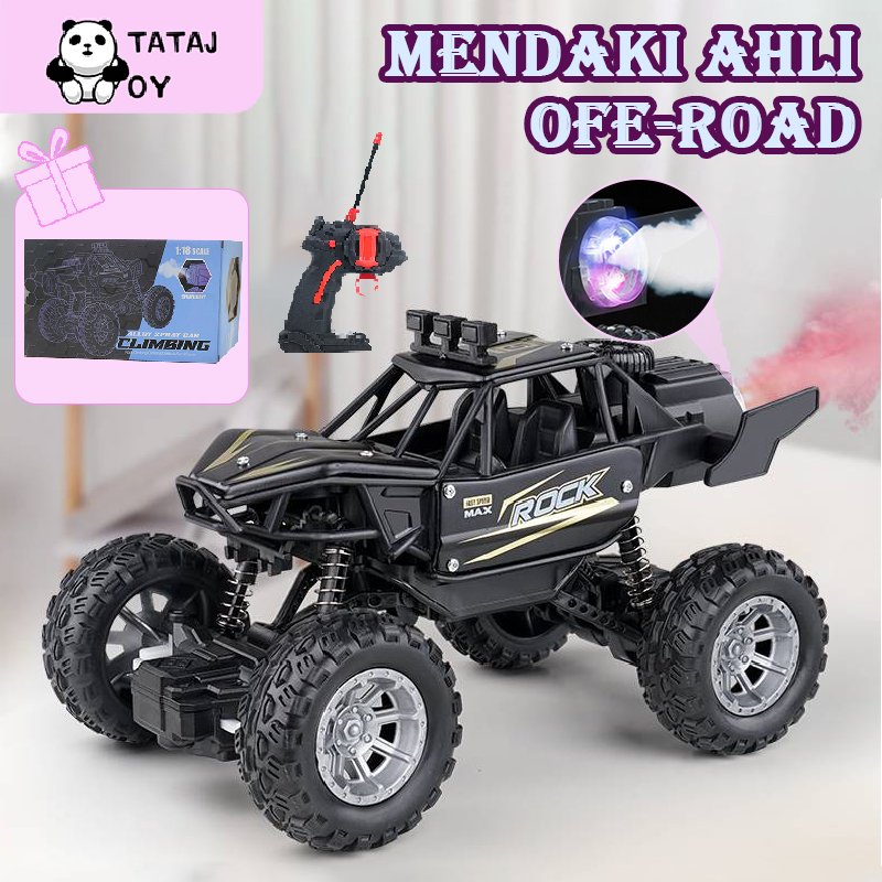 Tatajoy remote control Rock crawler offroad 2,4GHz alloy RC offroad remote control car toy with exhaust spray - Merek TATAJOY Harga 115,000 rupiah*Gratis Ongkir