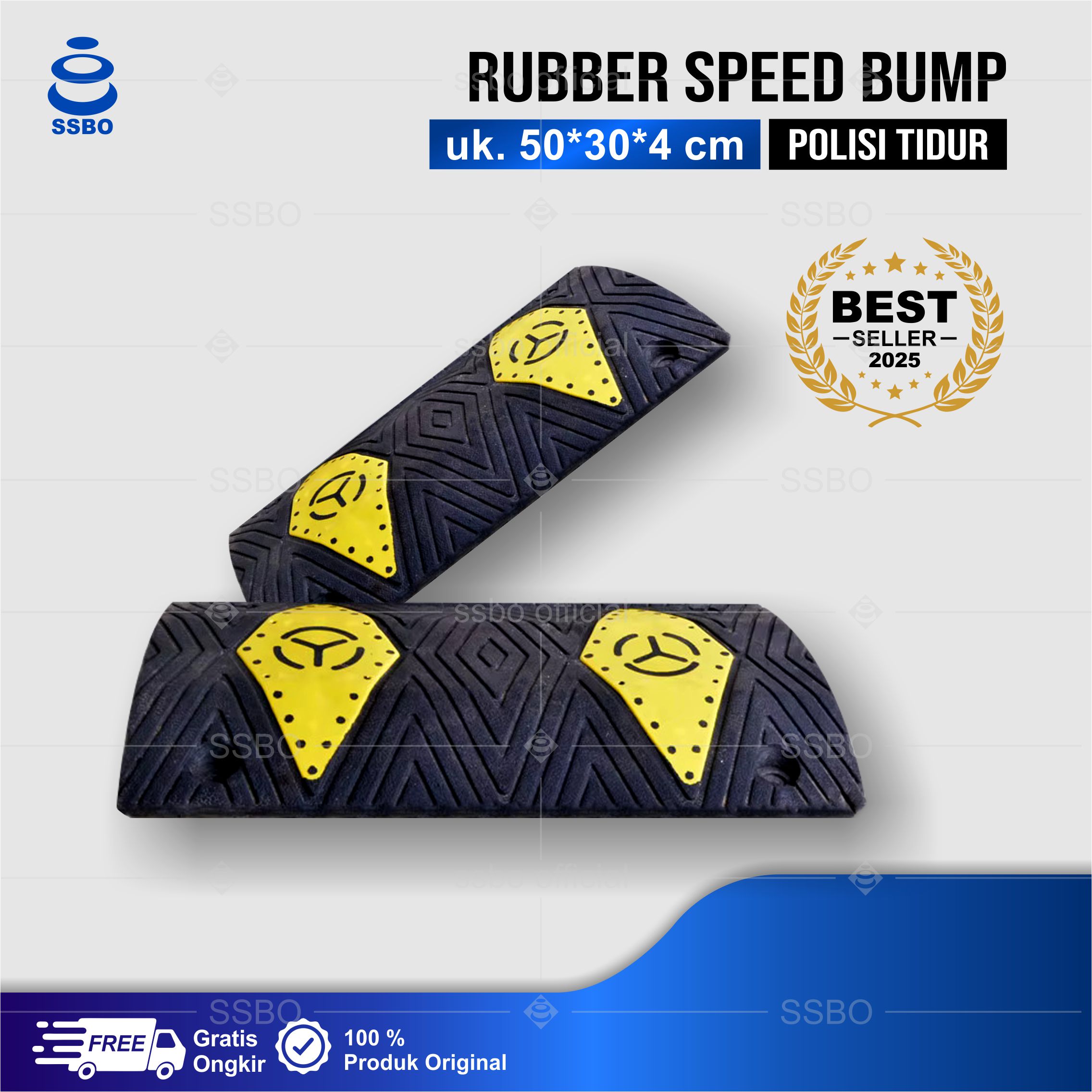 POLISI TIDUR KARET RUBBER SPEED HUMP FULL PVC ANTI PECAH PANJANG 50 CM COD TERLARIS Harga 75,000 rupiah*Gratis Ongkir