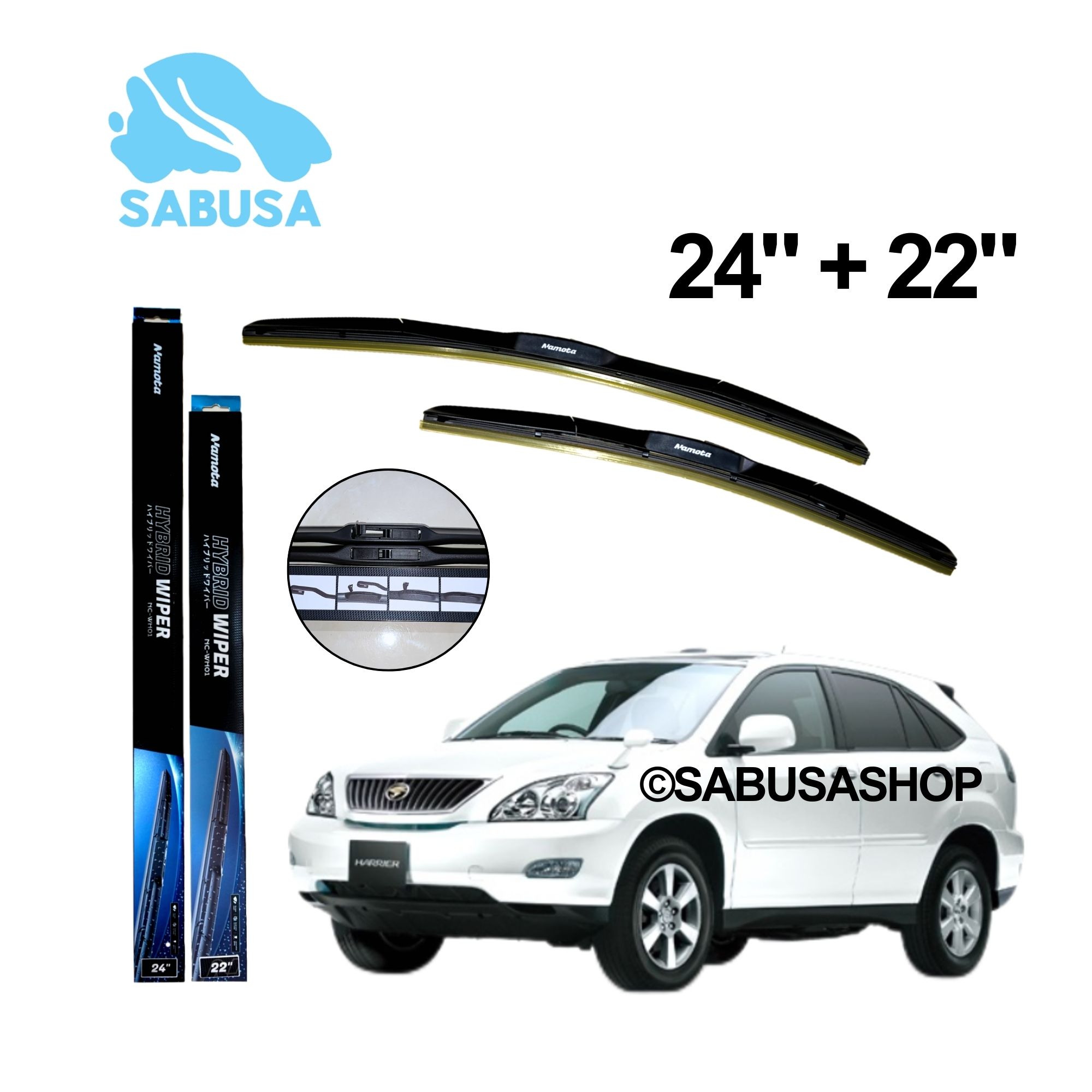 Wiper Blade Hybrid Toyota Harrier 86 Supra GR Premium Japan Designed Harga 299,000 rupiah*Gratis Ongkir
