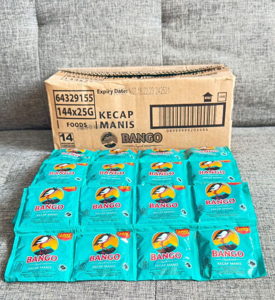 24 / 36 / 48 Sachets of Bango Sweet Soy Sauce 1000 Kitchen Spices Sweetener Flavoring for Best-Selling Cooking Harga 107,000 rupiah*Gratis Ongkir