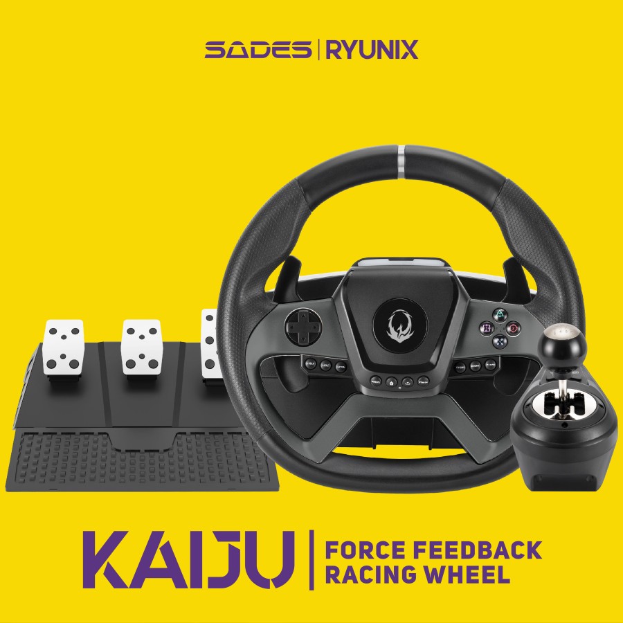Sades Ryunix Kaiju Force Feedback Racing Wheel XR1 Setir Stir Giá 3,200,000 Đồng*Miễn phí vận chuyển