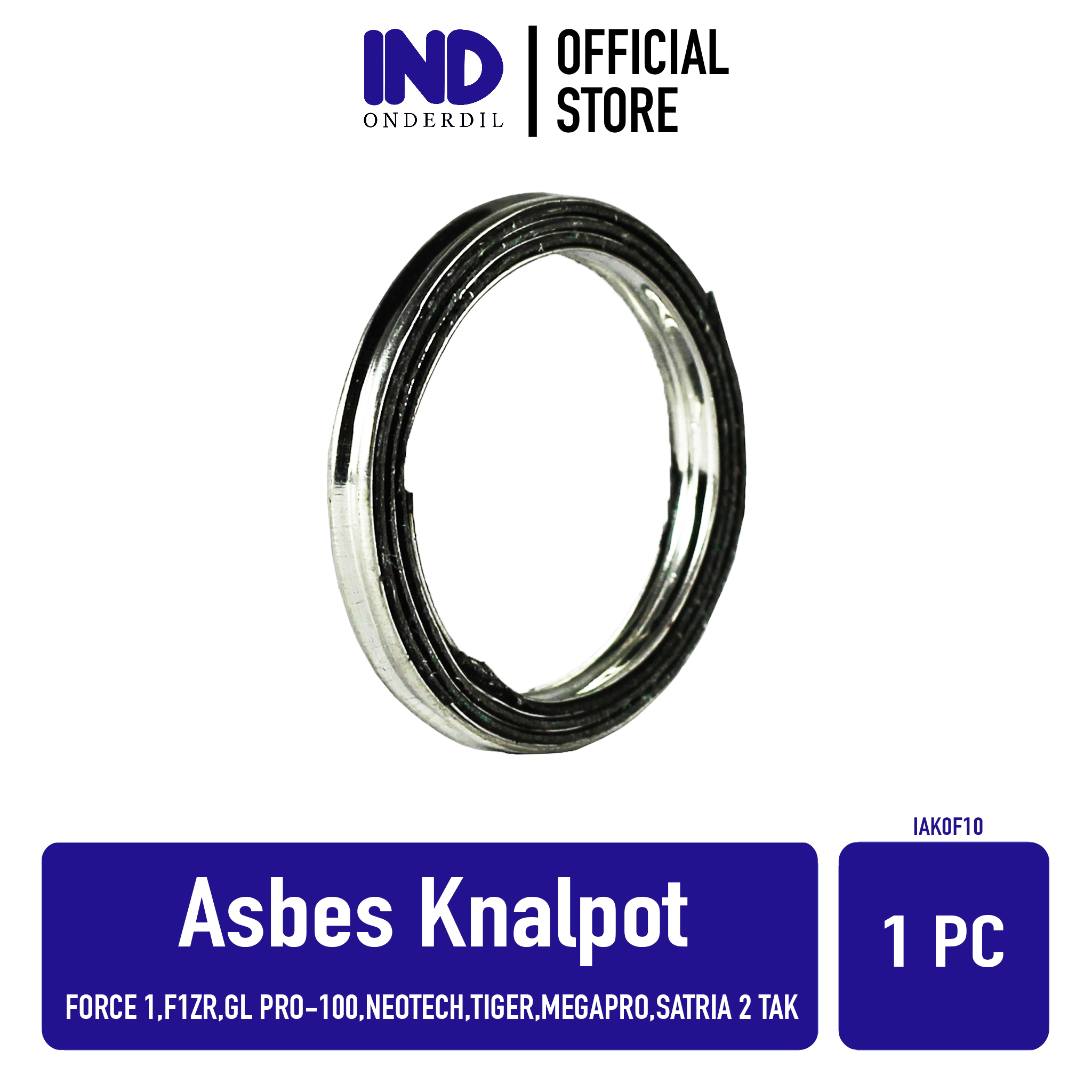 Gasket Knalpot-Kenalpot Packing-Paking-Asbes Force 1-F1ZR-F1 ZR & GL 100-Pro & Neotech & Tiger & Megapro-Mega Pro & Satria 2 Tak 39x31x5 Harga 2,600 rupiah*Gratis Ongkir